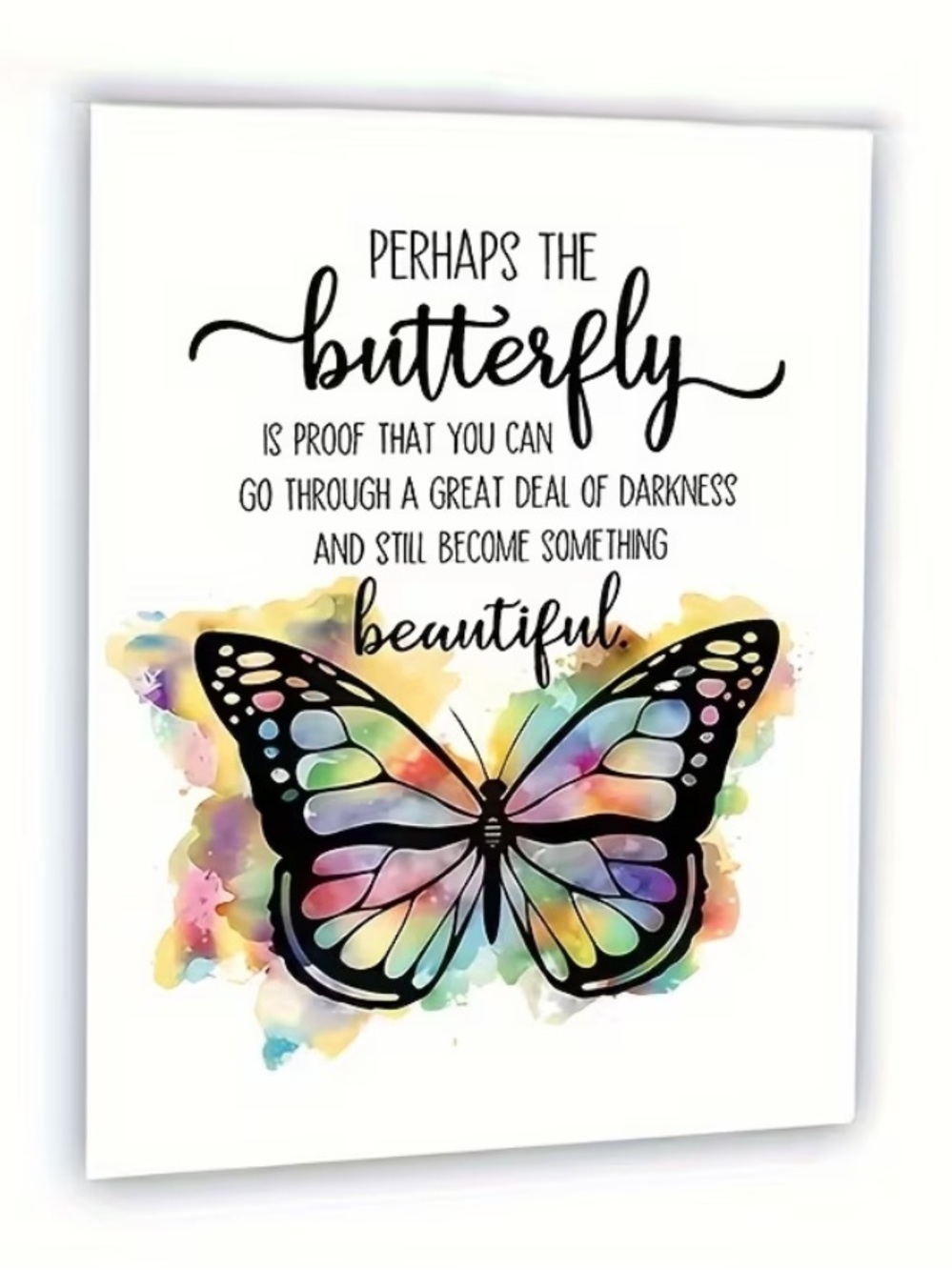 Colorful Watercolor Butterfly Wall Art Print - Picture 2 of 4